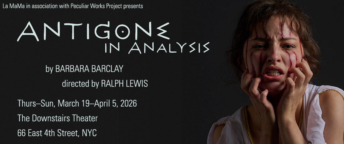 Antigone in Analysis: photo of Antigone with her fingernails digging into her face with long bloody scratches.